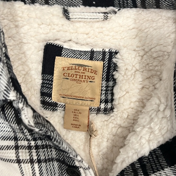 Telluride Sherpa lined flannel jacket. Size L. NWT - Picture 3 of 4
